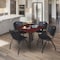 Regency Kahlo Square Table & Chair Sets, 48 W, 48 L, 29 H, Wood, Metal, Plastic Top, Mahogany TPL4848MHBK47BK - alternate 3